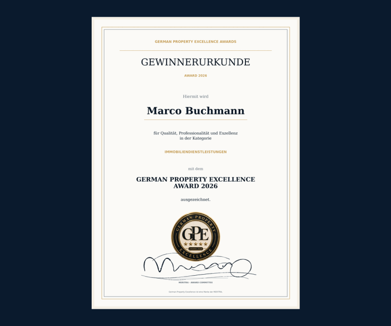 German Property Excellence Award 2026 für Marco Buchmann